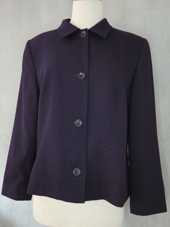 Talbots Jackets & Blazers - Vintage Talbots Purple 100% Wool Blazer | Made in USA | Size 14